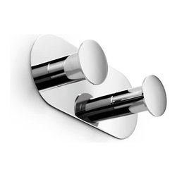 Napie 53082 Double Bathroom Hook in Polished Chrome - Robe & Towel Hooks