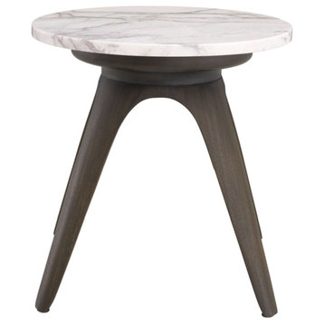 Tapered Legs Round Marble Side Table | Eichholtz Borre