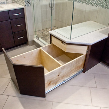 Master Bathroom with Custom Built-In Storage