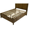 Modus Paragon Full Solid Wood Panel Storage Bed in Truffle