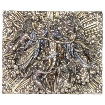 Madonna Holding Jesus With Angels Wall Plaque, Religious