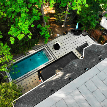 Vinyl Inground Pool with Interlocking Deck