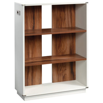 Sauder Vista Key Engineered Wood 3-Shelf Bookcase in Pearl Oak