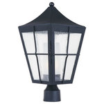 Maxim Lighting - Revere LED 1-Light Outdoor Post - The Revere Outdoor Collection gives you the ability to pierce the darkness, adding both function and form to your home. Embracing Colonial style, the Revere's dark finish mixed with a seedy glass, is sure to add curb appeal to any exterior space.