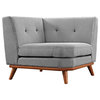 Modern Contemporary Corner Sofa , Gray, Fabric