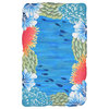 Visions IV Reef Border Indoor/Outdoor Rug Blue 5'x8'