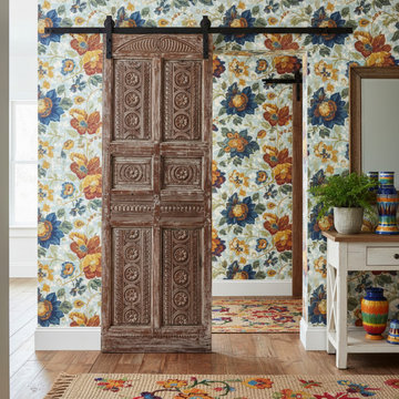 Storybook Spanish Revival Features Floral Motifs and Whimsical Carved Doors
