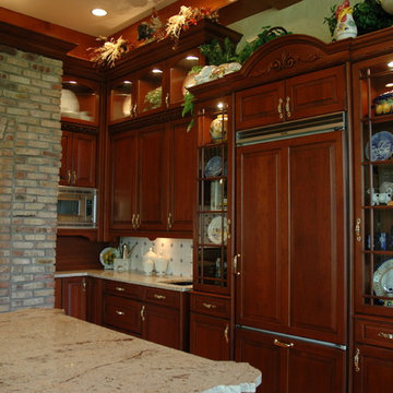 Kitchen with Brick Accents