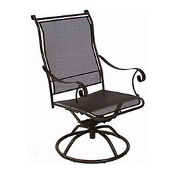 Meadowcraft Alexandria Swivel Rocker - Outdoor Dining Chairs