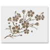 Cherry Blossom Stencil on Reusable Mylar for Crafts, 36"x24"