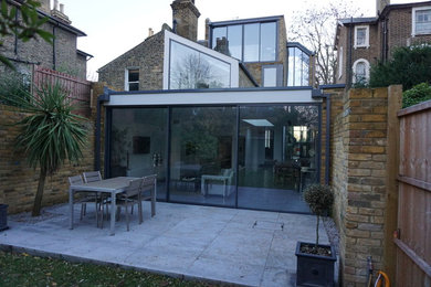 Design ideas for a contemporary house exterior in London.