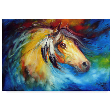 Marcia Baldwin 'Blue Thunder War Pony' Canvas Art, 24"x16"
