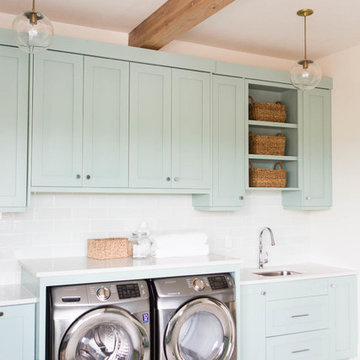 Bold & Blue Laundry Room