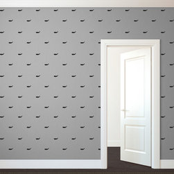 Tiny Repeatable Whale Wall Pattern Pieces - Wall Decals