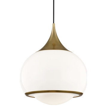Mitzi Reese 1-Light Large Pendant, Aged Brass, H281701L-AGB