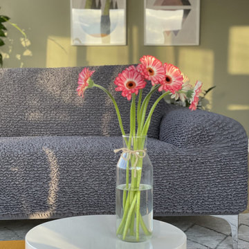 Grey Sofa Slipcover