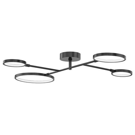 Hudson Valley Lighting 4104 Saturn 4 Light 43"W LED Fixed Rail - Old Bronze
