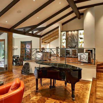 Living Room with Raised Bar