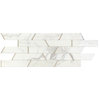 Divinity Trapezoid Tile, Marble/Brass
