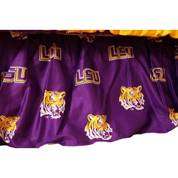 Louisiana State Tigers Printed Dust Ruffle, Queen