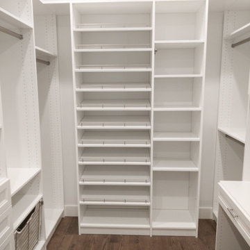 Master Bedroom Closet with a make up station, in Sugar Loaf, NY