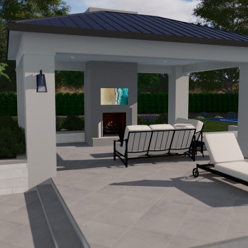 Neutral Estate Pool, Pavillion, Fireplace, Spa, Pickleball, and Garden