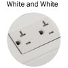 TR Angled Power Strip, White Finish, 9", 1 Dplx 20 Amp Receptacle, White Receptacles