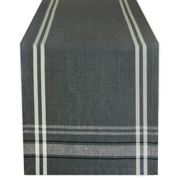 DII Gray French Chambray Table Runner 14"x72"