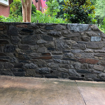 Rebuild and Restoration of Field Stone Driveway Walls in Spring Valley, DC