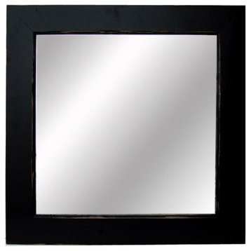 Black Mirrors Black Wood Framed Sundance Mirror, 20x24
