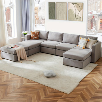 Convertible Sleeper Sofa Bed, a stylish and versatile 7-seater modular sectional