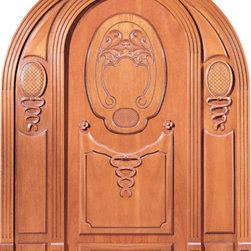 Maltese Style Arch Hand Carved Door, inspired by The Hal Millieri - Front Doors