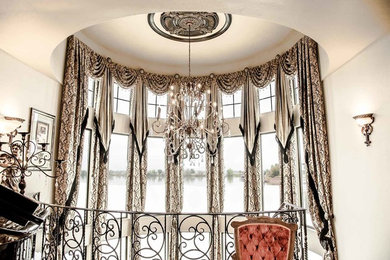 Foyer - large mediterranean foyer idea in Denver