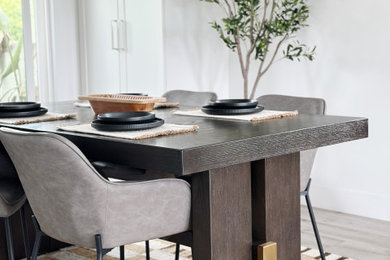 Inspiration for a contemporary dining room remodel in Orange County