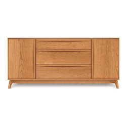 Catalina 2 Door, 3 Center Drawer Cherry Buffet - Buffets And Sideboards