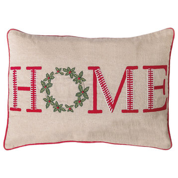 Christmas Home Embroidered Pillow