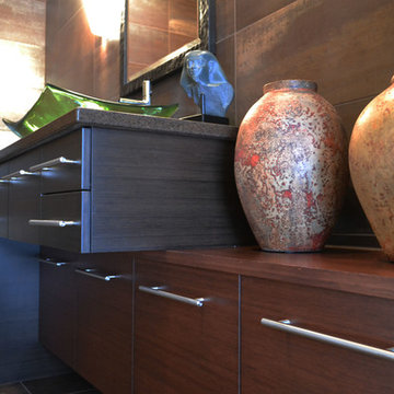 Crystal Cabinets- Contemporary Styled Bathroom