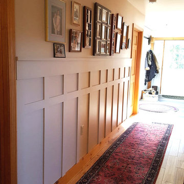 Custom Hallway Simple Chair Rail Wall Paneling