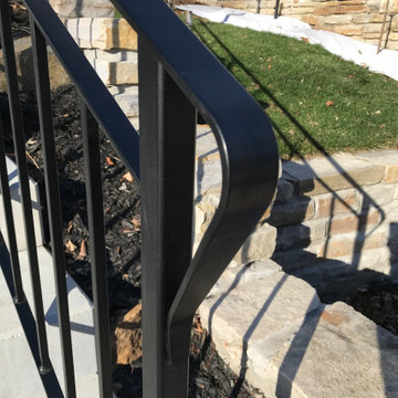 Bespoken wrought iron handrail for a heritage house in Montreal