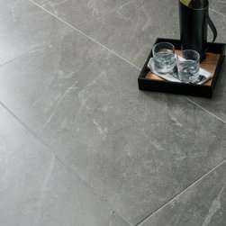 Penthouse Coal Stone Effect Porcelain Tile - Flooring