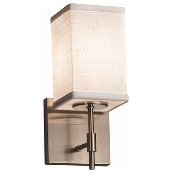 Justice Designs Textile Union 1-LT LED Wall Sconce (Short) - Brushed Nickel