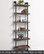 Industrial Display Storage Unit, Pine Wood With Iron Frame, 6-Compartment