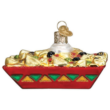 Nachos Mexican Food Christmas Holiday Ornament Blown Glass