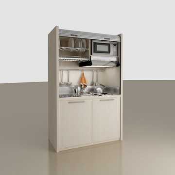 MiniKitchens K102 kitchenette in Larch