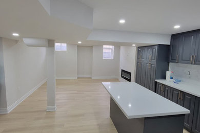 Inspiration for a timeless basement remodel
