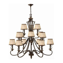 Elegant Lighting - Elegant Lighting 9205D18GTRC Chandeliers Rosalia, Antique Bronze - Chandeliers