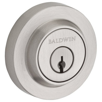 Baldwin Reserve Contemp. Round Deadbolt - Satin Nickel, Double Cylinder