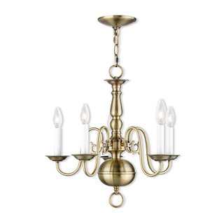 Williamsburgh 5 Light Antique Brass Chandelier (5005-01) - Traditional -  Chandeliers - by LIGHTING JUNGLE