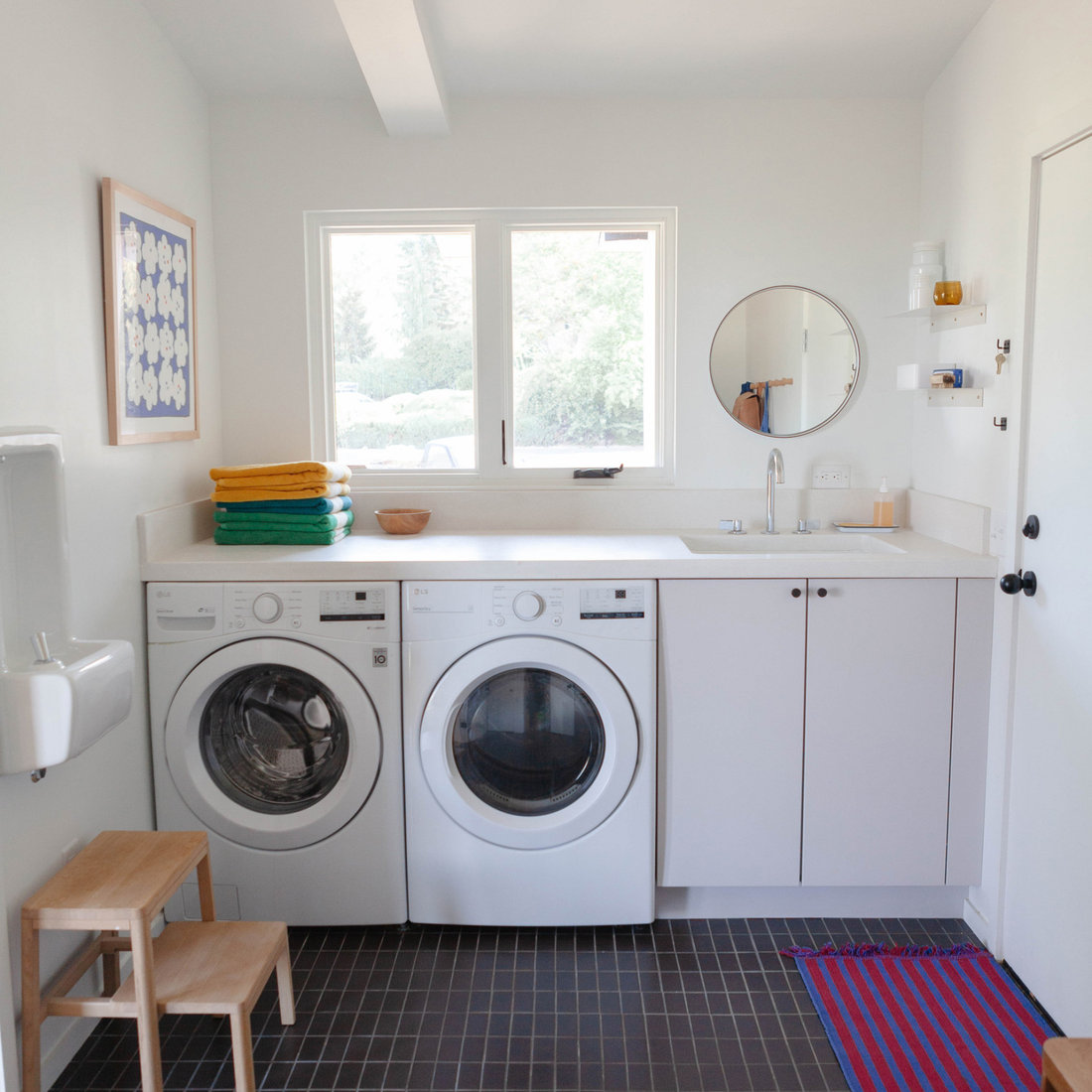 Black Mudroom Floor