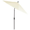 9' Bronze Collar Tilt Lift Fiberglass Rib Aluminum Umbrella, Sunbrella, Canvas